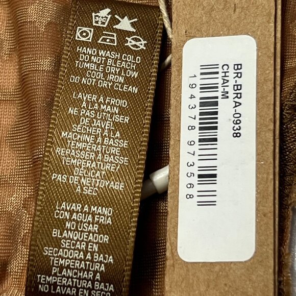 SKIMS Velvet Logo Scoop Bralette Chai Medium - Picture 9 of 11